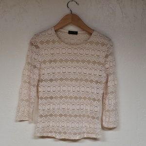 Brittany Black lace sequin top